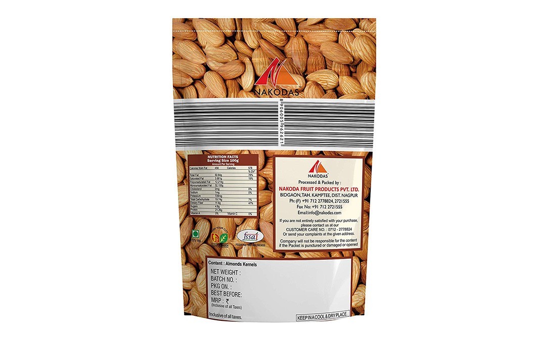 Nakodas California Almonds    Pack  250 grams